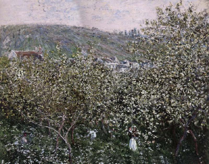 Claude Monet Vetheuil,Les Pruniers en Fleurs oil painting image